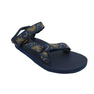 TEVA Women's Original Universal Sandal in Blue Yellow Celestial Size 8 Sun Moon
